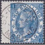 GREAT BRITAIN STAMPS : 1867 2/- deep blue (HI),