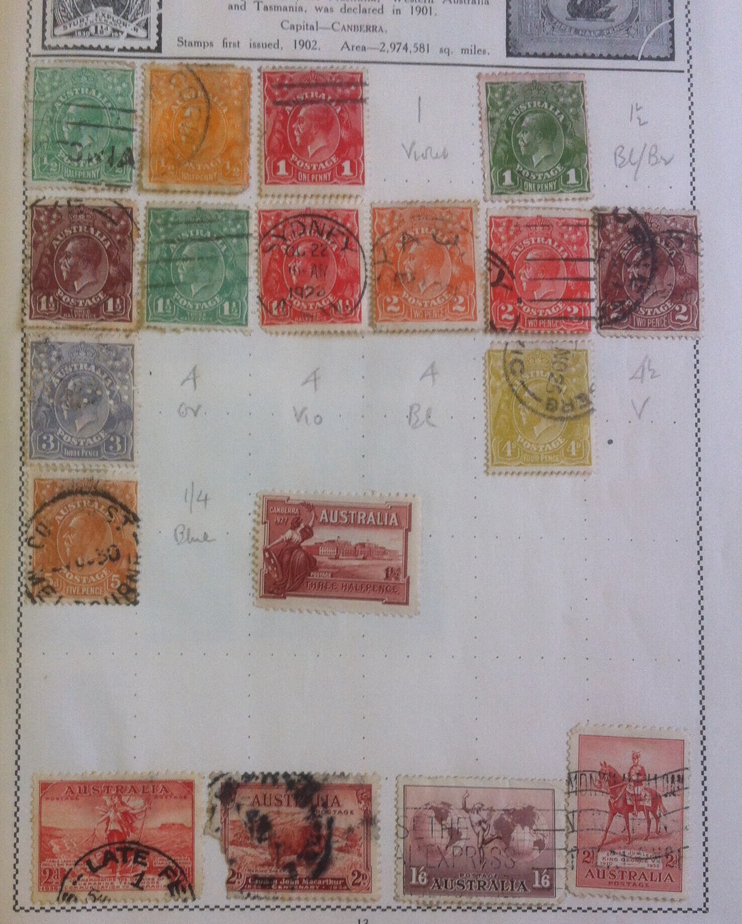 STAMPS : Small world collection in 4 albums, includes a 1911 aerial post first flight card, - Image 12 of 16