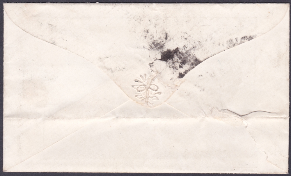 POSTAL HISTORY : 1854 LIVERPOOL spoon cancel on small envelope with Penny Red star. - Image 2 of 2