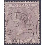 GREAT BRITAIN STAMPS : 1857 6d Pale Lilac, emblems wmk,