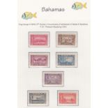 BAHAMAS STAMPS : 1937-1948 George VI mint collection on leaves inc. 1948 Tercentenary etc.