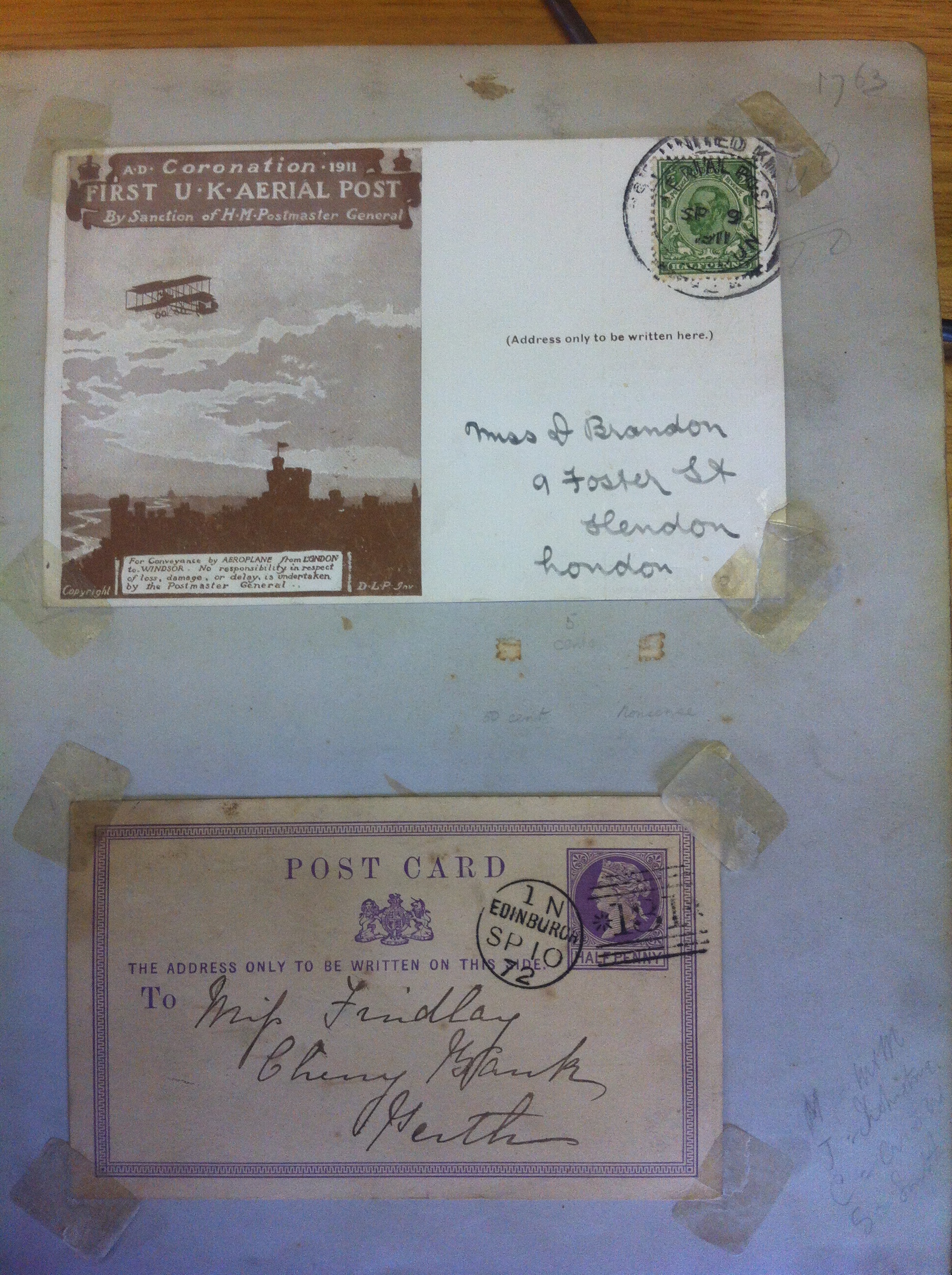 STAMPS : Small world collection in 4 albums, includes a 1911 aerial post first flight card, - Image 15 of 16