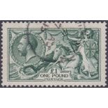 GREAT BRITAIN STAMPS : 1913 £1 Green.