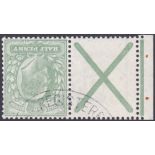 GREAT BRITAIN STAMPS : 1902 Edward VII 1/2d with St Andrews Cross, fine used, scarce to find used.