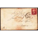 POSTAL HISTORY : 1857 cover from DROGHEDA to ROSCREA,