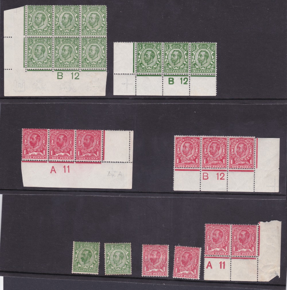 GREAT BRITAIN STAMPS : Mint GV on stock cards, selection of Downey head controls, - Image 2 of 2