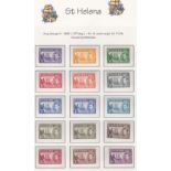 SAINT HELENA STAMPS : 1937-1949 George VI mint collection on album pages incl.