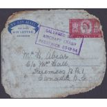 AIRMAIL COVER : 1954 25th Dec, a BOAC Boing Stratocruiser was flying between London & New York,