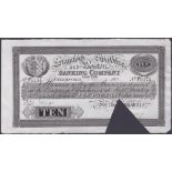 BANK NOTE : 1906 £10 Bank Note from Stamford, Spalding and Boston Bank, signature cut off as usual.