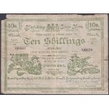 BANK NOTE : 1900 Mafeking Siege 10s Bank Note, issued by the Standard Bank, no 6029,