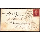 POSTAL HISTORY : 1859 Waterford Spoon Cancel on envelope to Mullingar,