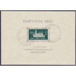 STAMPS : Miniature sheets, selection of European with 1937 Danzig "Daposta" sheet used.