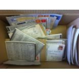 POSTAL HISTORY : Small box with approx 200 covers & cards.