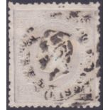 PORTUGAL STAMPS : 1870-84 240r pale dull lilac, used, perf 12.5. Has a couple of short perfs. SG 99.