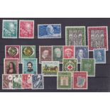 GERMAN STAMPS: Selection of early lightly M/M issues from 1949-53 incl 1949 Parliament pair,