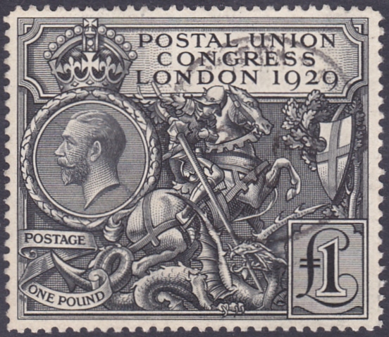 GREAT BRITAIN STAMPS : 1929 PUC £1 very fine used SG 438