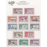 ASCENSION STAMPS : 1956 QEII definitive set of 13, lightly M/M. Cat £130.