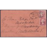 POSTAL HISTORY : 1857 BIRMINGHAM 1st re-cut spoon cancel on penny red cover,