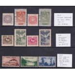 JAPANESE STAMPS : Three mint sets on stock-page; 1919 Restoration,