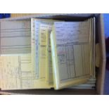 STAMPS : Box of old stamp society approval books, appears to be Foreign, GB and Commonwealth,