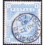 GREAT BRITAIN STAMPS : 1884 10/- ultramarine (ED).