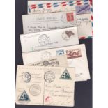 Selection of airmail covers or cards inc 1933 Rotterdam to Dutch Indies "Pelikaan" flight card &