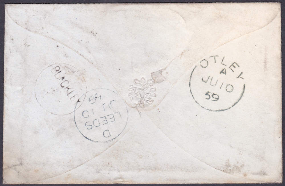 POSTAL HISTORY : 1859 Penny Red cover, cancelled by MANCHESTER Spoon second re-cut. - Image 2 of 2