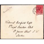 FIRST DAY COVERS : 1911 Downey Head 1d on small envelope cancelled by 22nd June 1911 CDS (First Day
