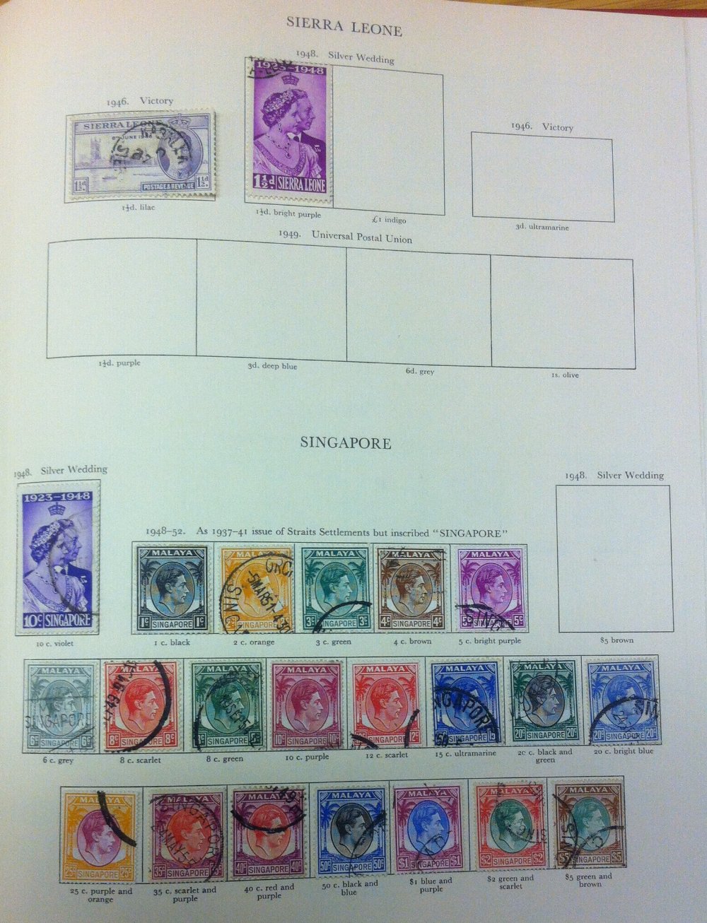 COMMONWEALTH STAMPS GVI Crown album containing used issues, stated to catalogue £4, - Image 10 of 13