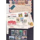 POSTAL HISTORY : CHINA & KOREA, small selection of covers (7) & stamps. Some useful airmails.