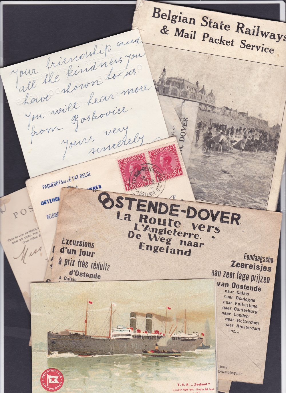 KENT POSTAL HISTORY , Dover Paquebots - a fine collection of postcards, postal stationery,