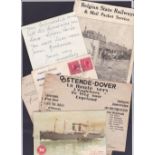 KENT POSTAL HISTORY , Dover Paquebots - a fine collection of postcards, postal stationery,