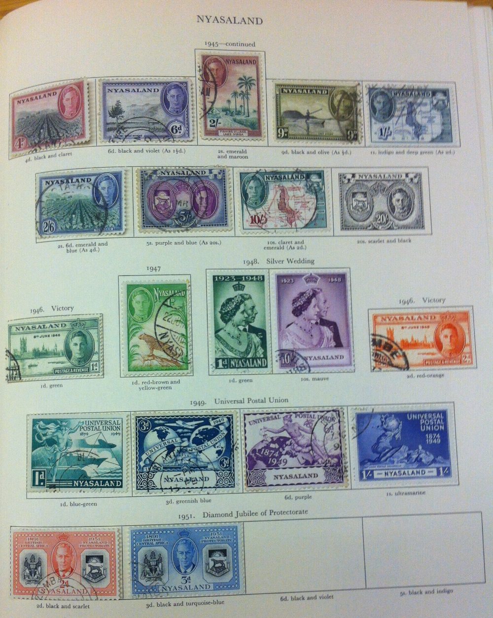 COMMONWEALTH STAMPS GVI Crown album containing used issues, stated to catalogue £4, - Image 11 of 13