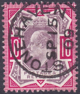 GREAT BRITAIN STAMPS : 1906 10d dull purple and carmine .