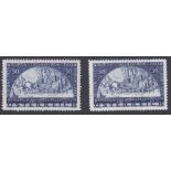 AUSTRIA STAMPS : 1933 International Philatelic Exhibition (WIPA), both normal & granite papers,