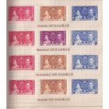 STAMPS : 1937 Coronation collection mounted mint, appears to be complete.