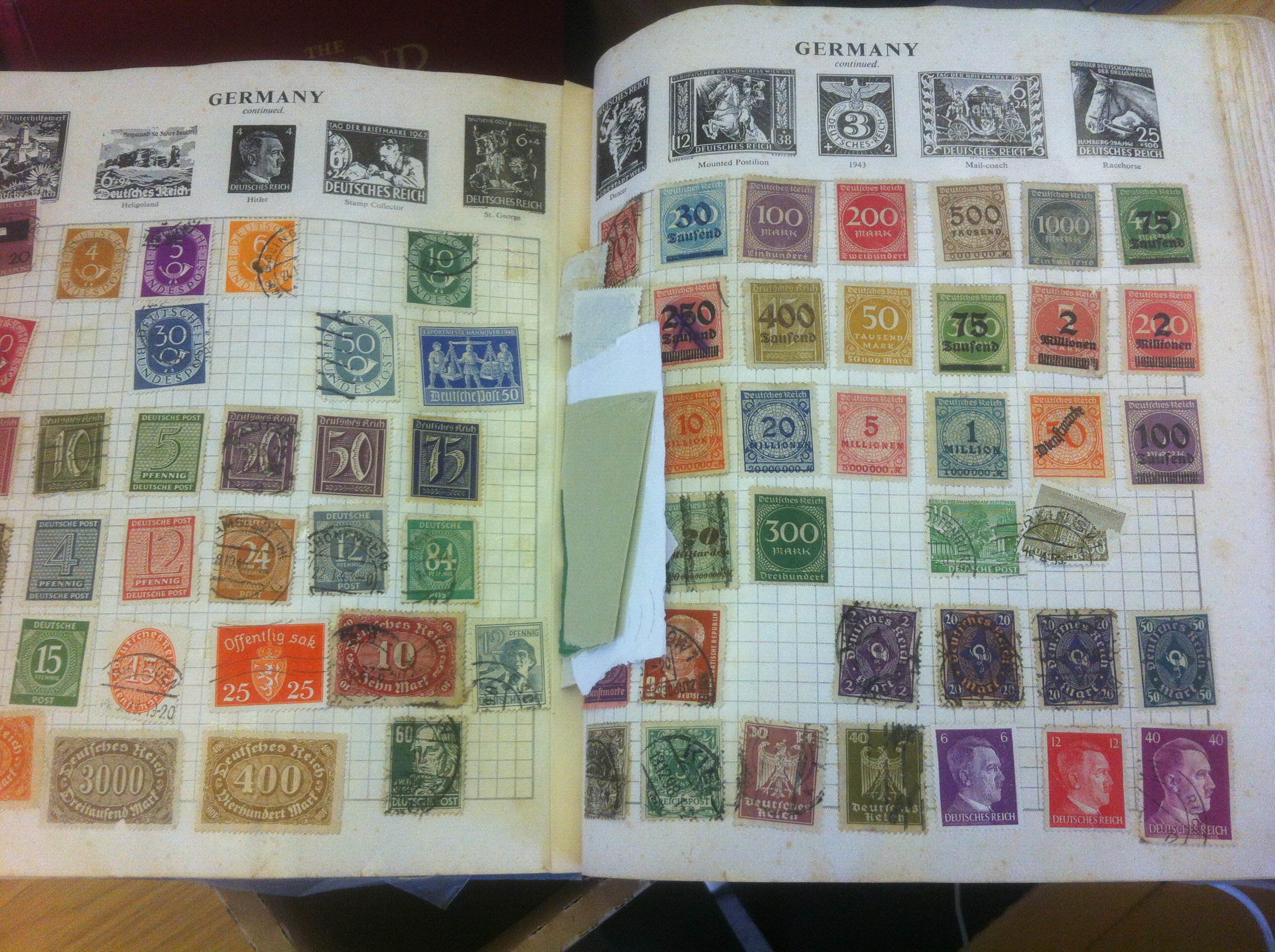 STAMPS : World collection in four old albums, well packed, 100's of stamps. - Image 2 of 3