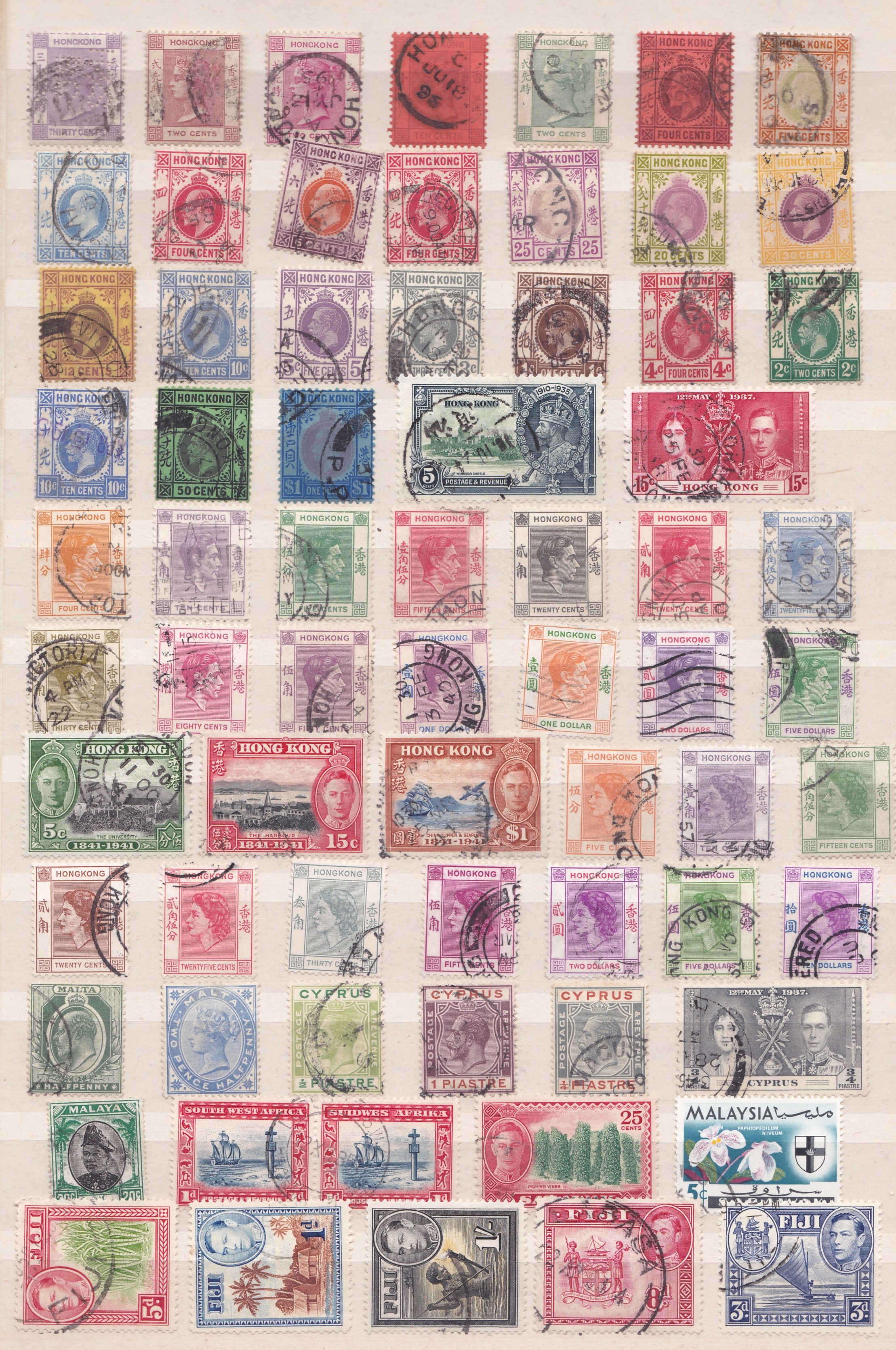 STAMPS : Commonwealth in brown stockbook mint and used selection including Hong Kong and Malaysia. - Image 2 of 3