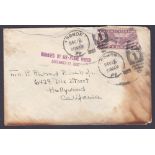 AIRMAIL COVER : 1930 22nd Dec, Salt Lake City to San Diego.