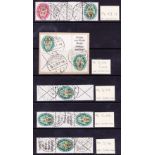 ZUSAMMENDRUCKE, selection of scarce used 1928 Northilfe pairs & strips with Mi KZ 11,