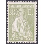 PORTUGAL STAMPS : 1923-26 Ceres, 2E.40 sage green, perf 12x11.5, fine M/M, SG 572.