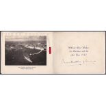 AUTOGRAPHS : Mountbatten of Burma signed Royal Navy Christmas card 1950, signed in blue ink.