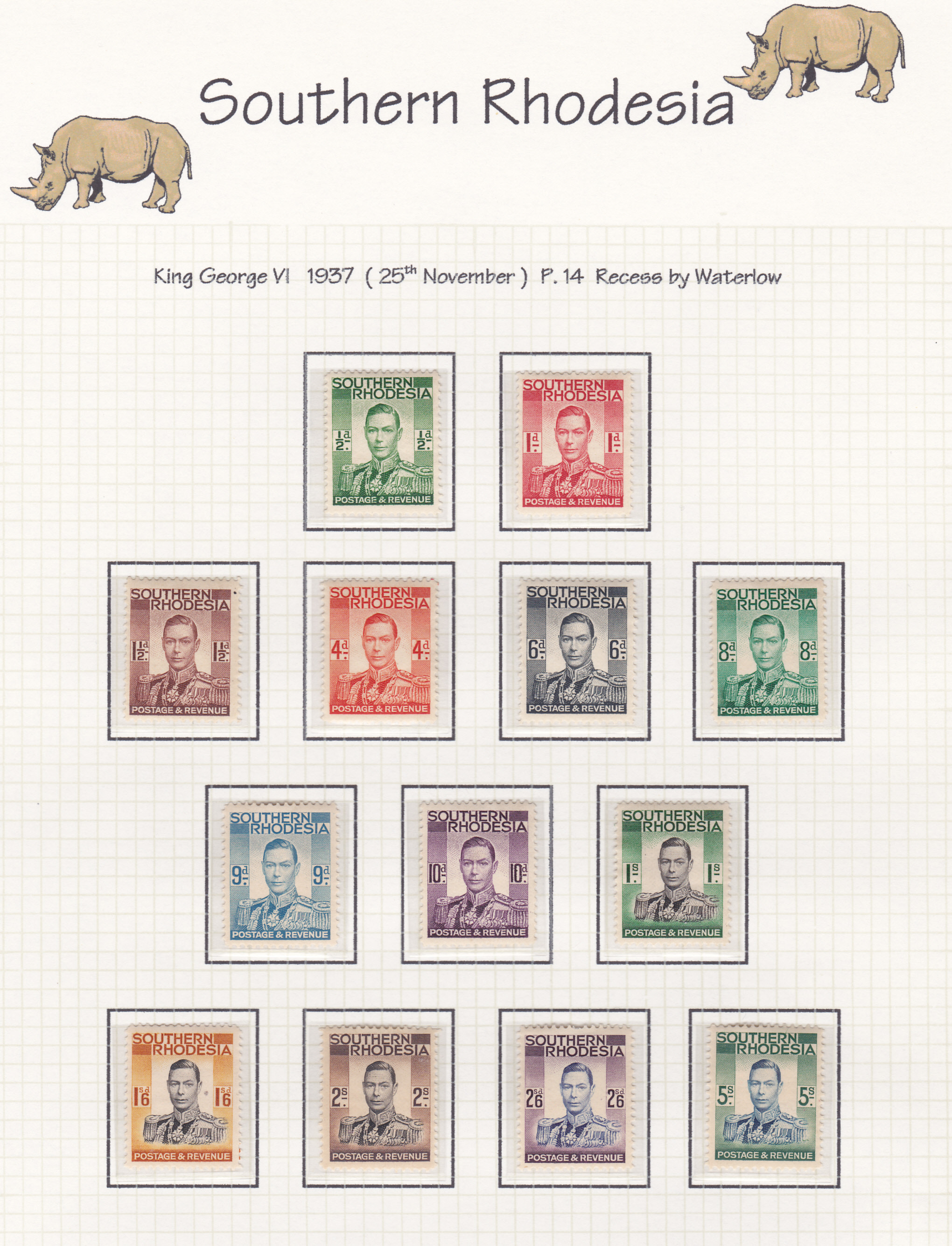 BRITISH COMMONWEALTH STAMPS, mint & used George VI collection on album pages. - Image 5 of 9