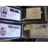 POSTAL HISTORY : Three boxes of mixed covers in albums, includes GB FDC's, World postal history,