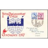 FIRST DAY COVERS : 1957 Parliament illustrated first day cover, hand addressed,