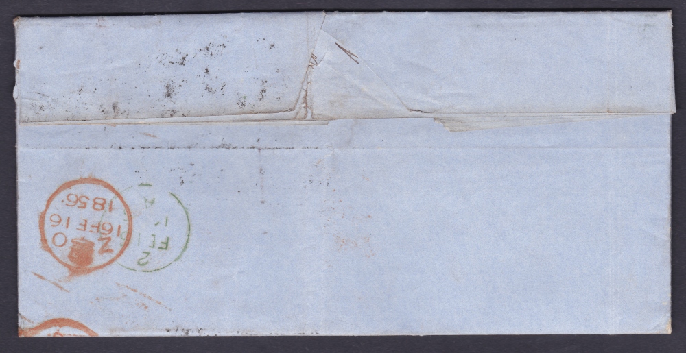 POSTAL HISTORY : 1856 DERRY Spoon cancel on wrapper to London. - Image 2 of 2