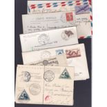 Selection of airmail covers or cards inc 1933 Rotterdam to Dutch Indies ""Pelikaan"" flight card &