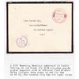 POSTAL HISTORY : George VI 1952 mourning envelope cancelled by Windsor CDS dated 26th May 1952, also