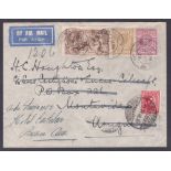 GREAT BRITAIN POSTAL HISTORY , 1933 French South Atlantic Airmail Service. Cover sent from