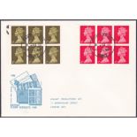 FIRST DAY COVER : 1969 Booklet pane FDC 6 x 1d and 6 x 4d on illustrated cover, cancelled by